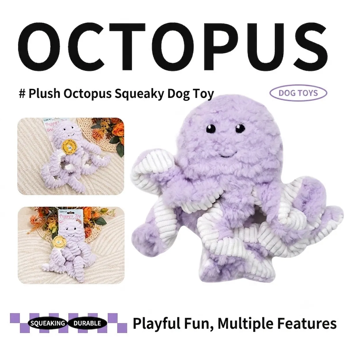 Dog Squeaky Plush Chew Toy